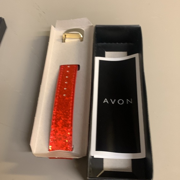 Avon Glitter Sparkle Strap Watch Red Brand New in Box - Picture 6 of 15